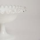 Vintage Milk Glass Compote on a white background at Addison West
