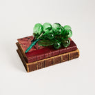 Vintage Green Glass Grapes on a white background at Addison West