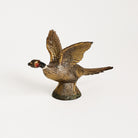 Vintage Brass Ring Necked Pheasant on a white background at Addison West