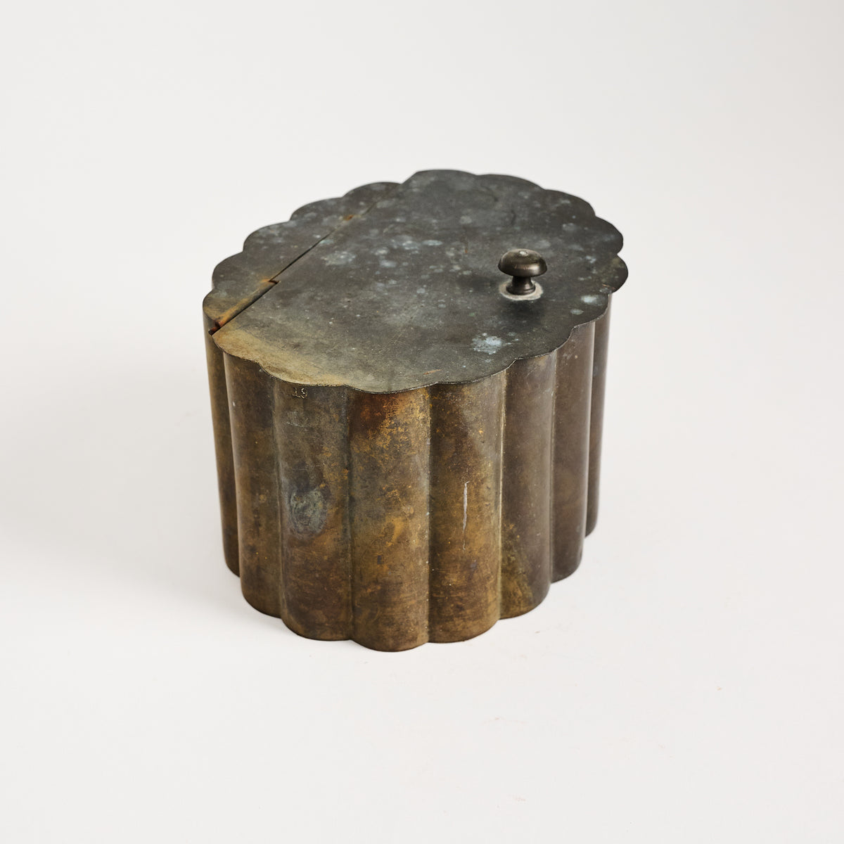 Vintage Brass Hinged Box on a white background at Addison West