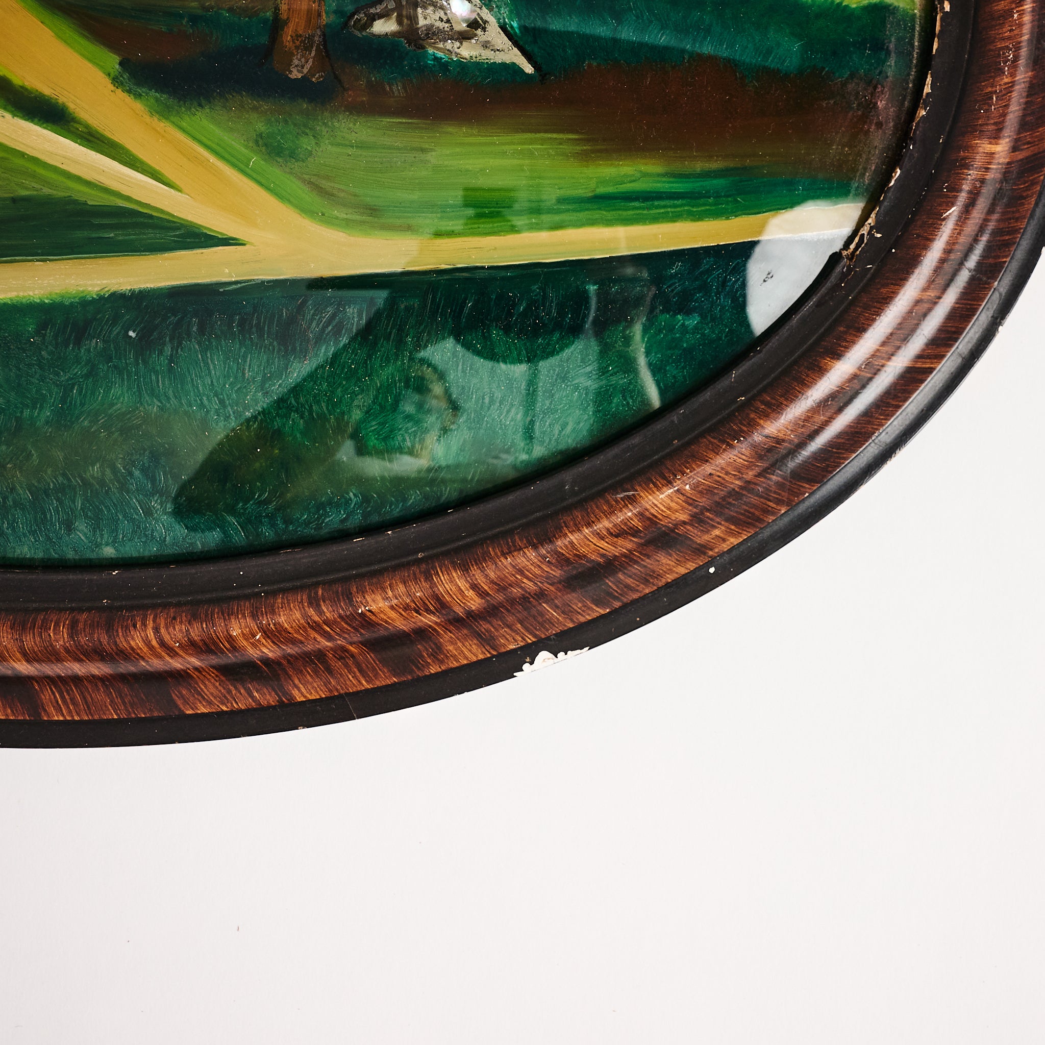 Vintage Reverse Glass Painting on a white background at Addison West