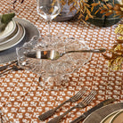 Vintage Glass Cake Stand on a table at Addison West