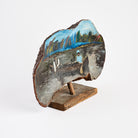 Vintage Folk Art Painted Burl on a white background at Addison West