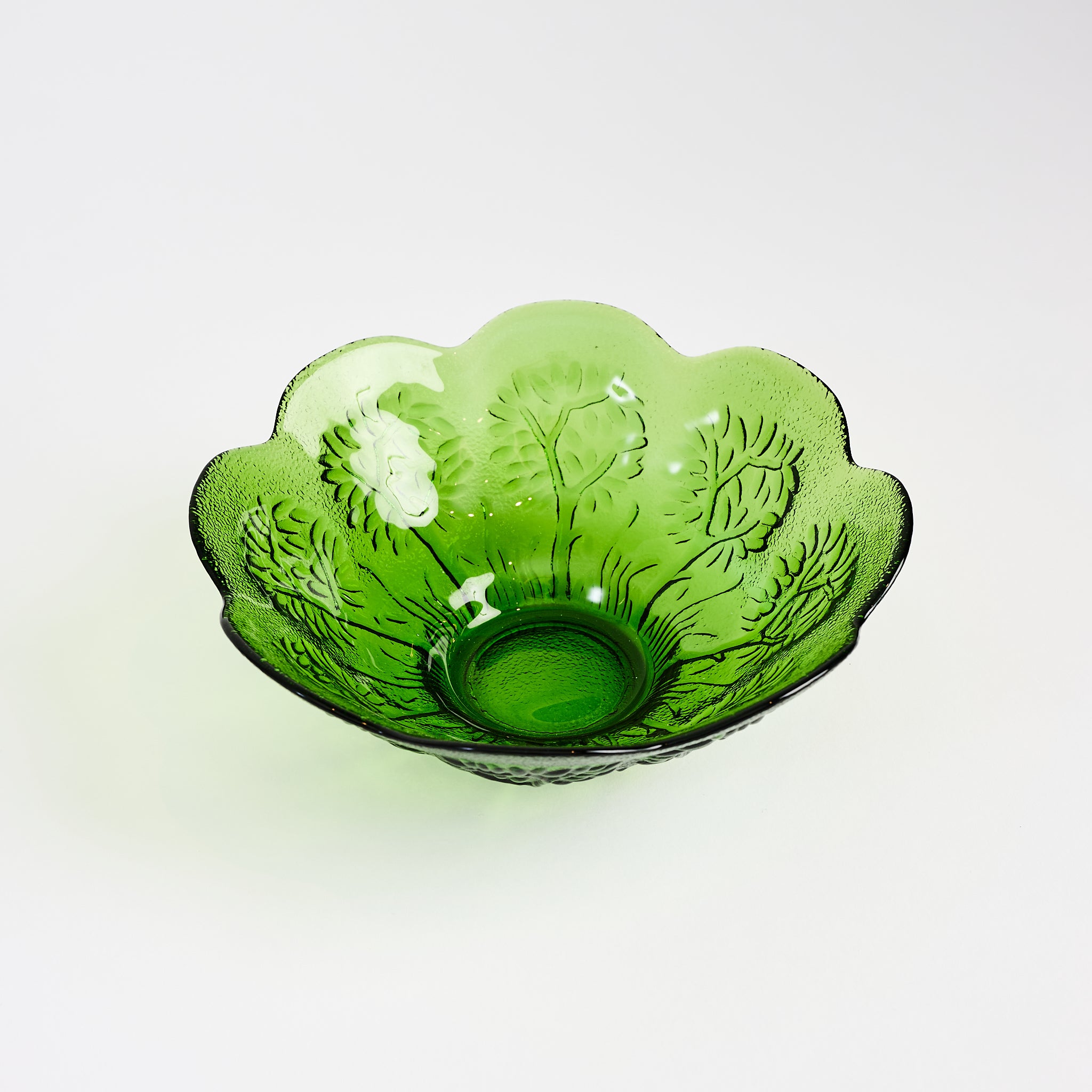 Vintage Green Bowl on a white background at Addison West