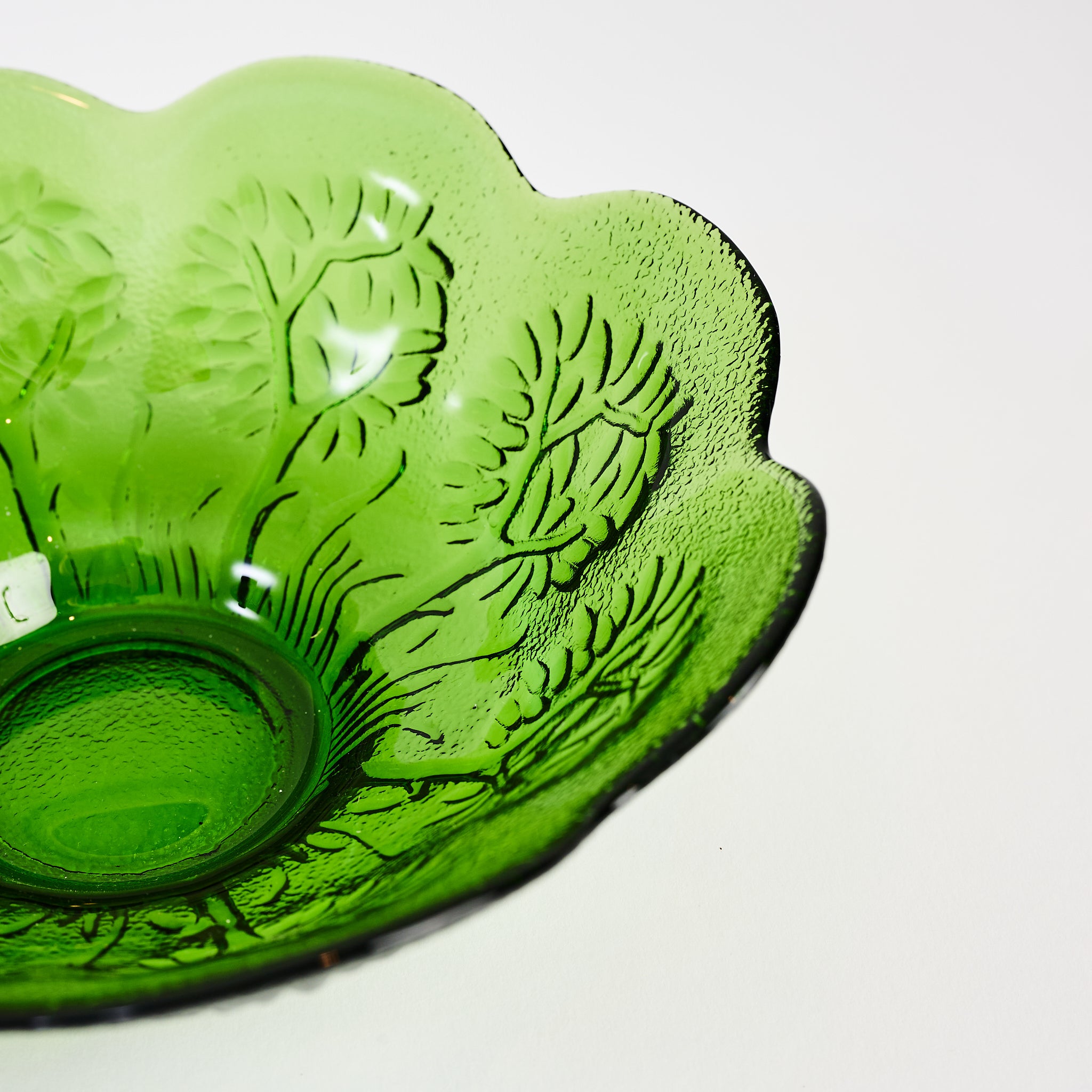 Vintage Green Bowl on a white background at Addison West