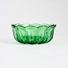 Vintage Low Green Bowl on a white background at Addison West