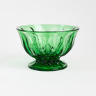 Vintage Green Footed Bowl on a white background at Addison West
