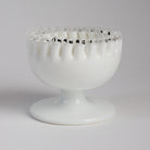 Vintage White Fenton Bowl on a white background at Addison West