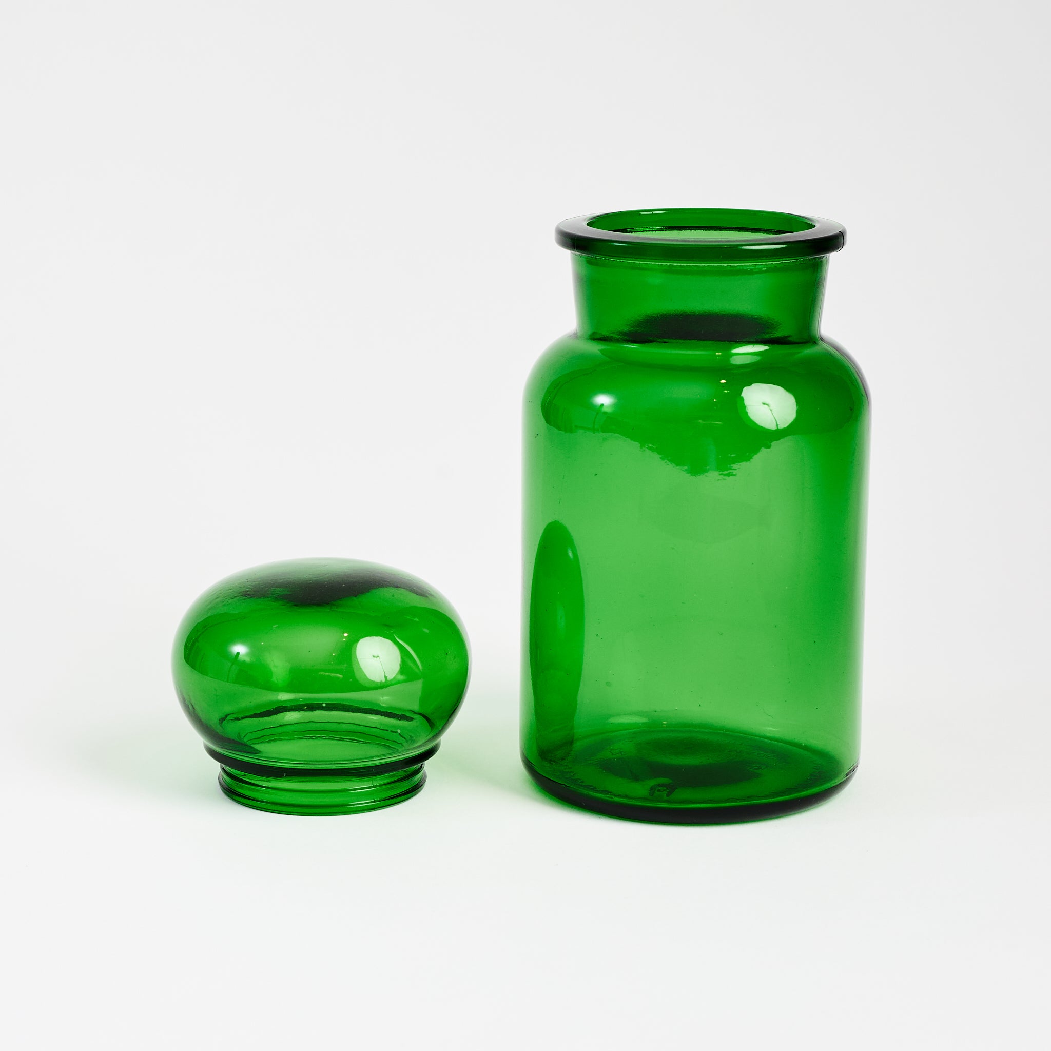 Vintage Wide Belgian Apothecary Jar on a white background at Addison West