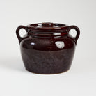 Vintage USA Stoneware Beanpot on a white background at Addison West