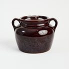 Vintage USA Stoneware Beanpot on a white background at Addison West