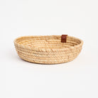 Seagrass & Hyacinth Woven Basket on a white background at Addison West
