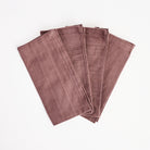 Aubergine Homespun Napkins, Set of 4 on a white background at Addison West