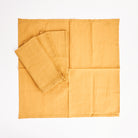Mustard Homespun Napkins, Set of 4 on a white background at Addison West