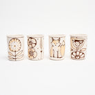 Stephanie Verdun Small Cup in Orange & Brown on a white background at Addison West