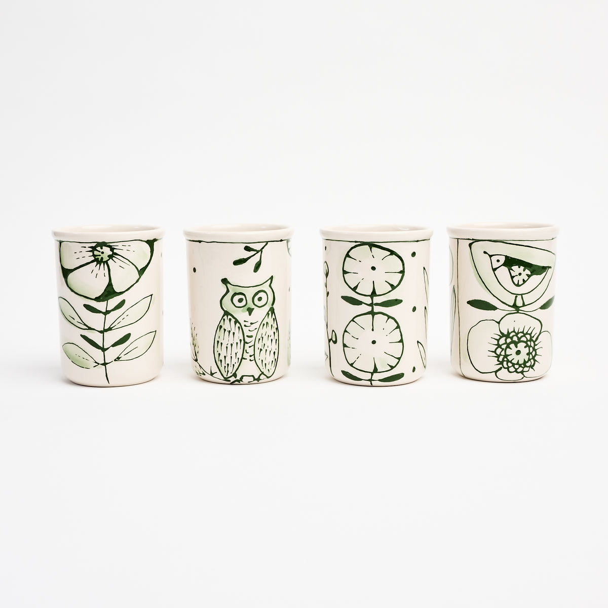 Stephanie Verdun Small Cup in Dark Green on a white background at Addison West