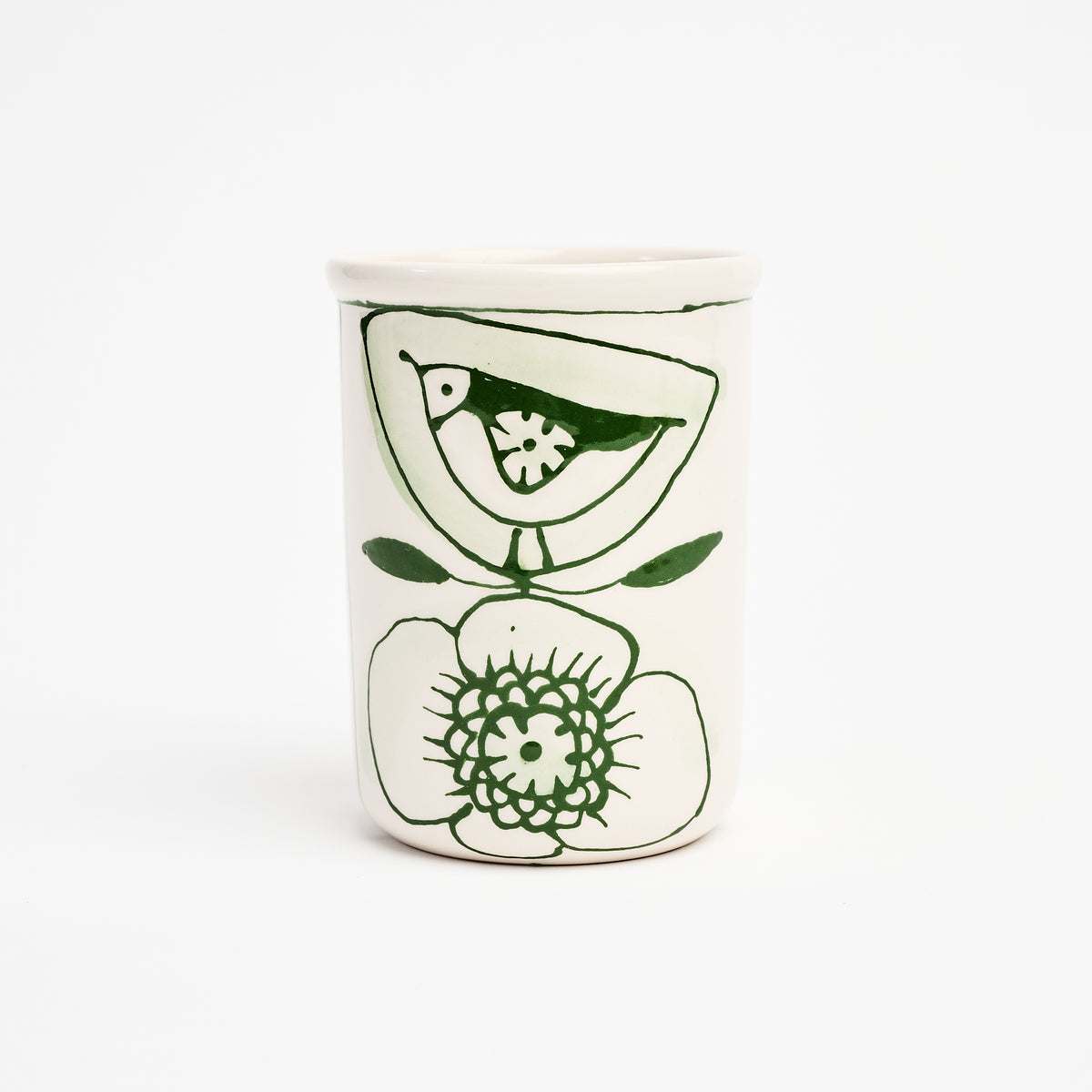 Stephanie Verdun Small Cup in Dark Green on a white background at Addison West