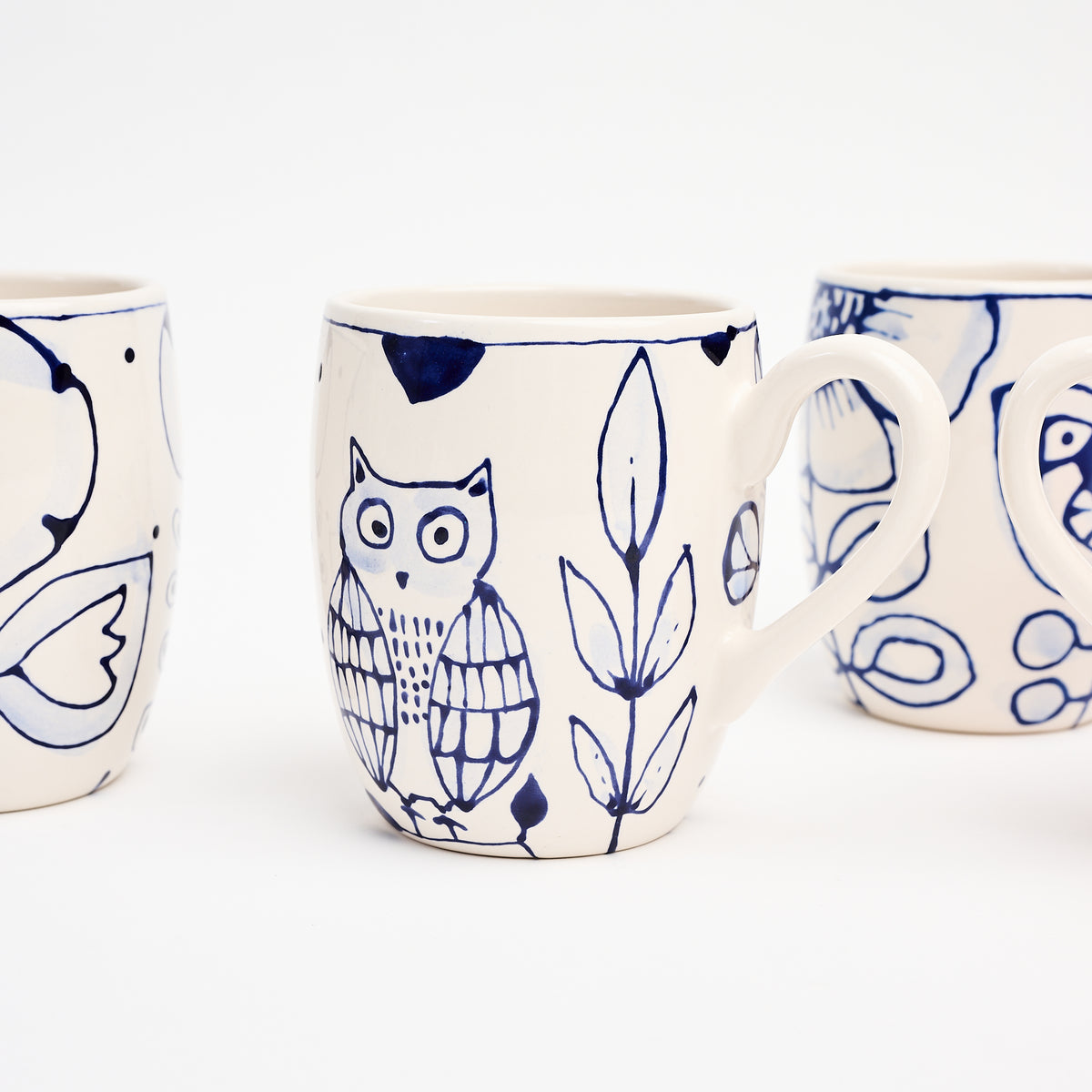 Stephanie Verdun Barrel Mug in Blue & French Blue