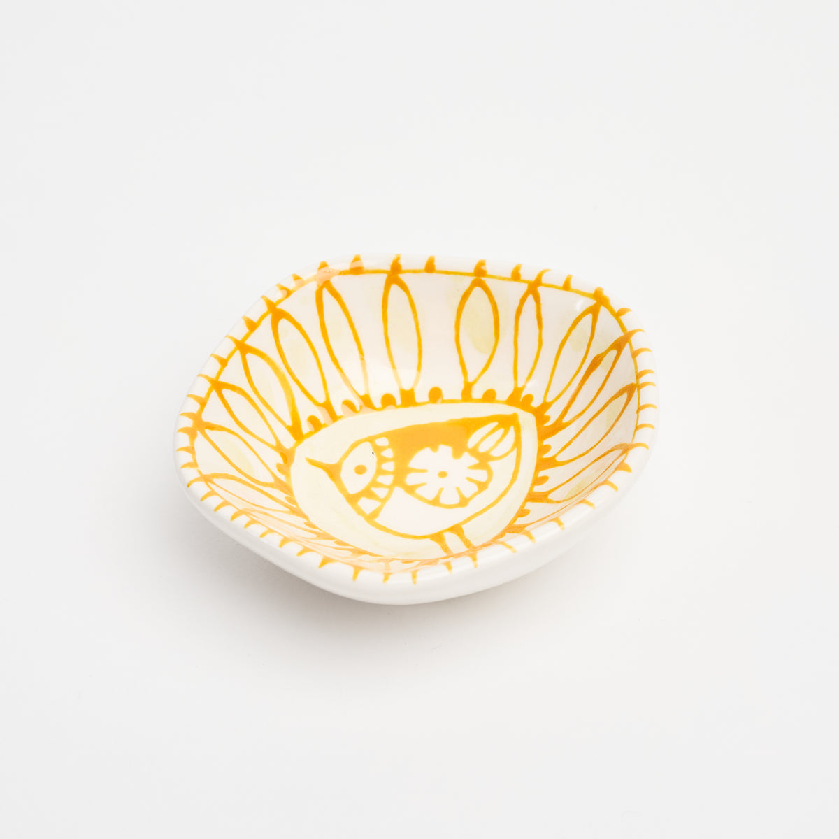 Stephanie Verdun Wabi Sabi Bowl in Yellow on a white background at Addison West