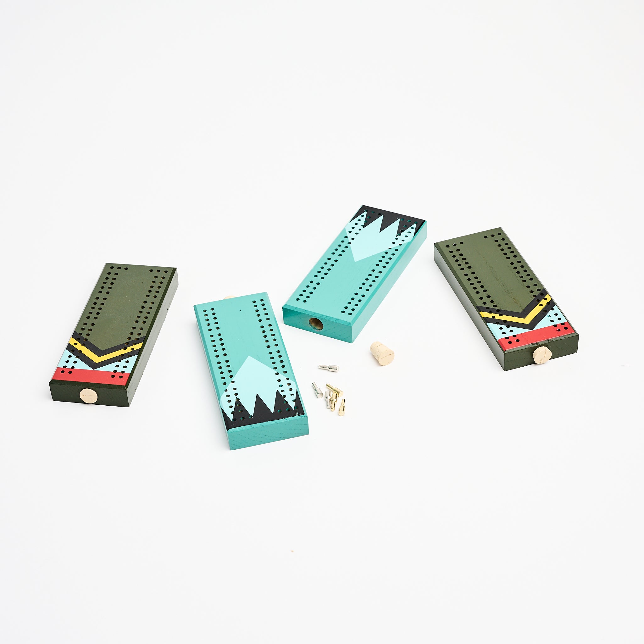 Sanborn Pocket Cribbage Board on a white background at Addison West