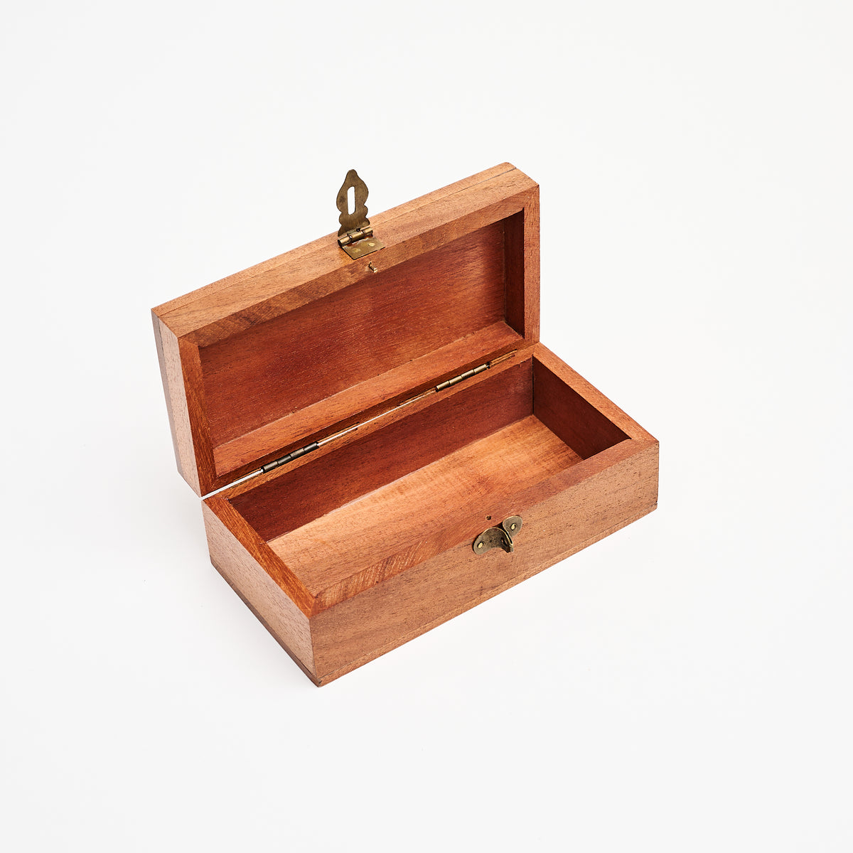 Stag Head Engraved Wood Box on a white background at Addison West