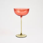 Ombre Ribbed Stemmed Coupe on a white background at Addison West