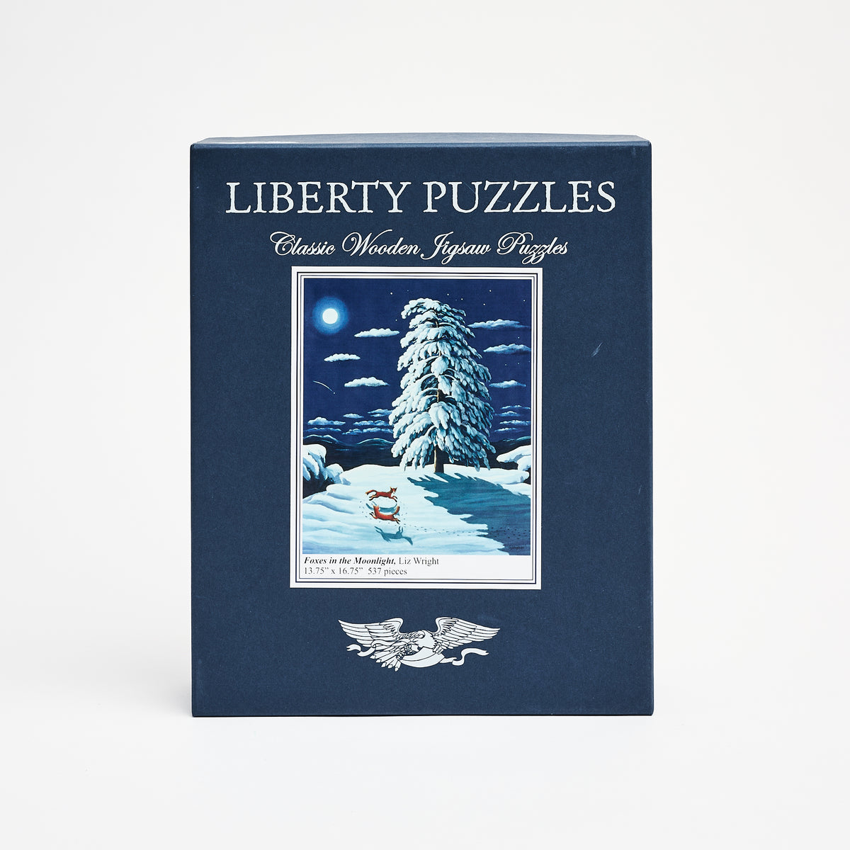 Liberty Puzzle Foxes in the Moonlight on a white background at Addison West