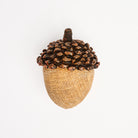 Large Light Brown Resin Acorn With Pinecone Top on a white background at Addison West