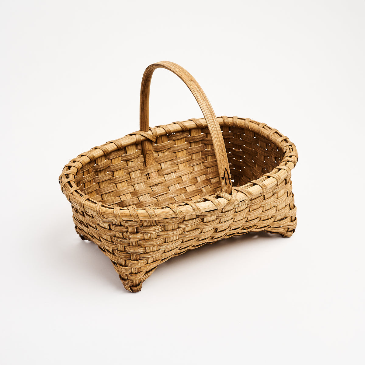 Vermont Small Pear Basket o a white background at Addison West