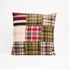 20" Patchwork Plaid Flannel Throw Pillow on a white background at Addison West