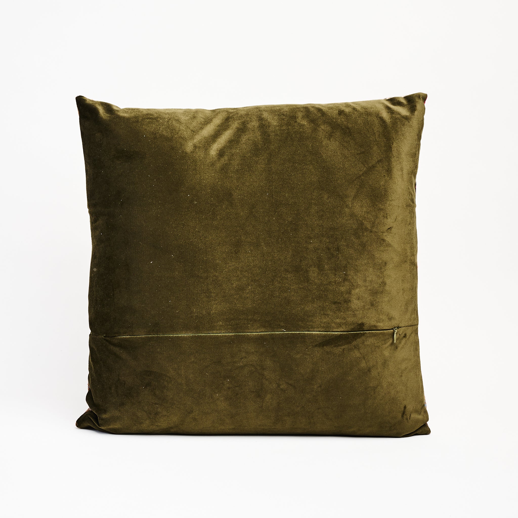 20" Patchwork Plaid Flannel Throw Pillow on a white background at Addison West