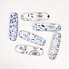 Stephanie Verdun Long Tray in Blue & French on a white background at Addison West