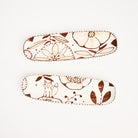Stephanie Verdun Long Tray in Orange & Brown on a white background at Addison West
