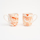 Stephanie Verdun Barrel Mug in Orange on a white background at Addison West