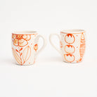 Stephanie Verdun Barrel Mug in Orange on a white background at Addison West