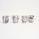 Stephanie Verdun Barrel Mug in Blue & French Blue on a white background at Addison West