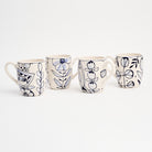 Stephanie Verdun Barrel Mug in Blue & French Blue on a white background at Addison West