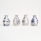 Stephanie Verdun Pear Vase in Blue & French Blue on a white background at Addison West