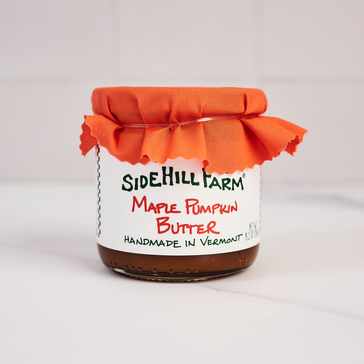 Sidehill Farm Maple Pumpkin Butter on a kitchen counter at Addison West