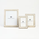 Cream Shagreen Photo Frame on a white background at Addison West