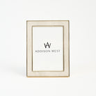 5" x 7" Cream Shagreen Picture Frame on a white background at Addison West