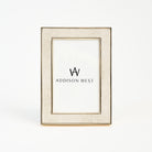 4" x 6" Cream Shagreen Picture Frame on a white background at Addison West