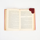 Leather Heart Bookmark in Red on a white background at Addison West