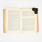 Leather Heart Bookmark in Dark Brown on a white background at Addison West