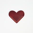 Leather Heart Bookmark in Red on a white background at Addison West