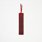 Genuine Leather Bookmark in Red on a white background at Addison West