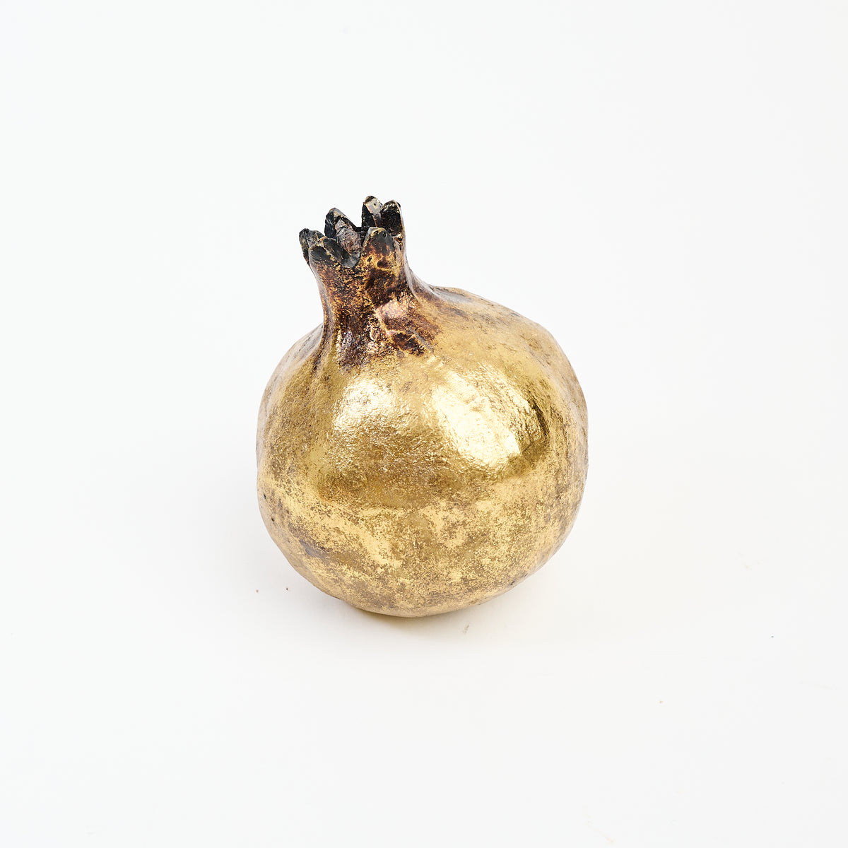 Large Antique Gold Pomegranate on a white background at Addison West