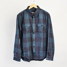 Warren Six Season Flannel in Deepwater on a white background at Addison West