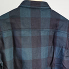 Warren Six Season Flannel in Deepwater on a white background at Addison West