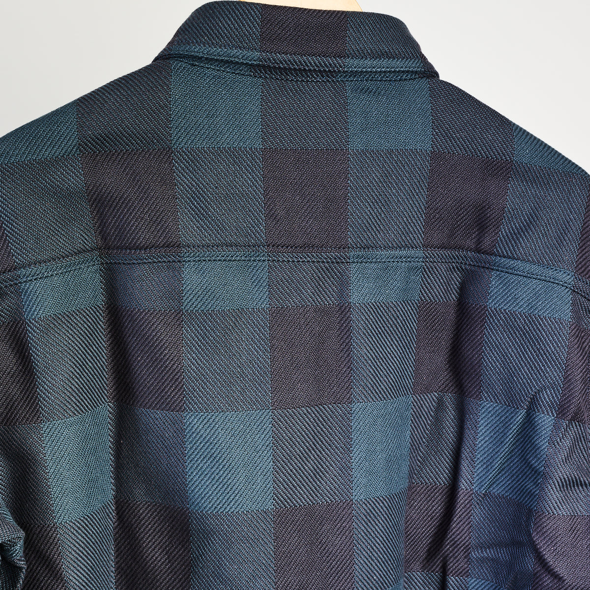 Warren Six Season Flannel in Deepwater on a white background at Addison West
